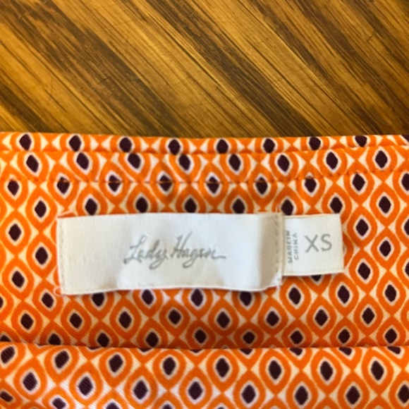 Lady Hagen Orange Patterned Pencil Skirt - Picture 4 of 5